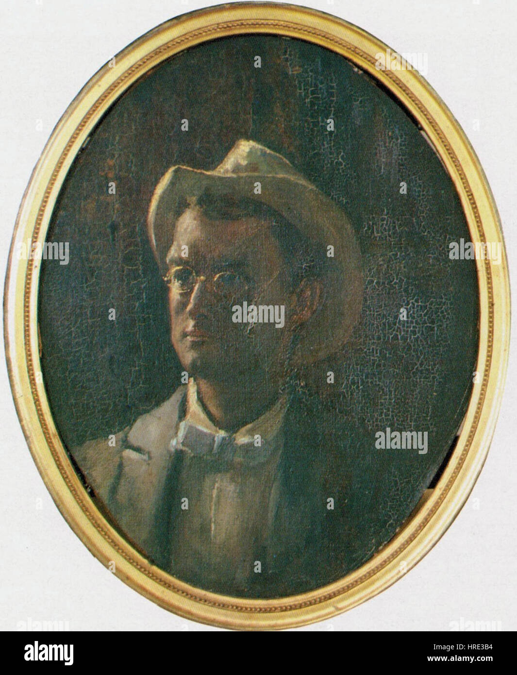 D. Howard Hitchcocks Porträt von D. Howard Hitchcock Jr. aus dem Jahr 1898 zeigt die Fähigkeit des Künstlers, Charakter und Bild einzufangen. Das Gemälde spiegelt den Porträtstil der Jahrhundertwende wider und betont Realismus und detaillierte Gesichtszüge. Stockfoto