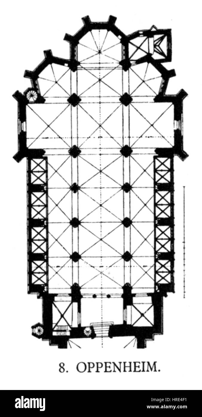 Dehio 448 Oppenheim Stockfoto