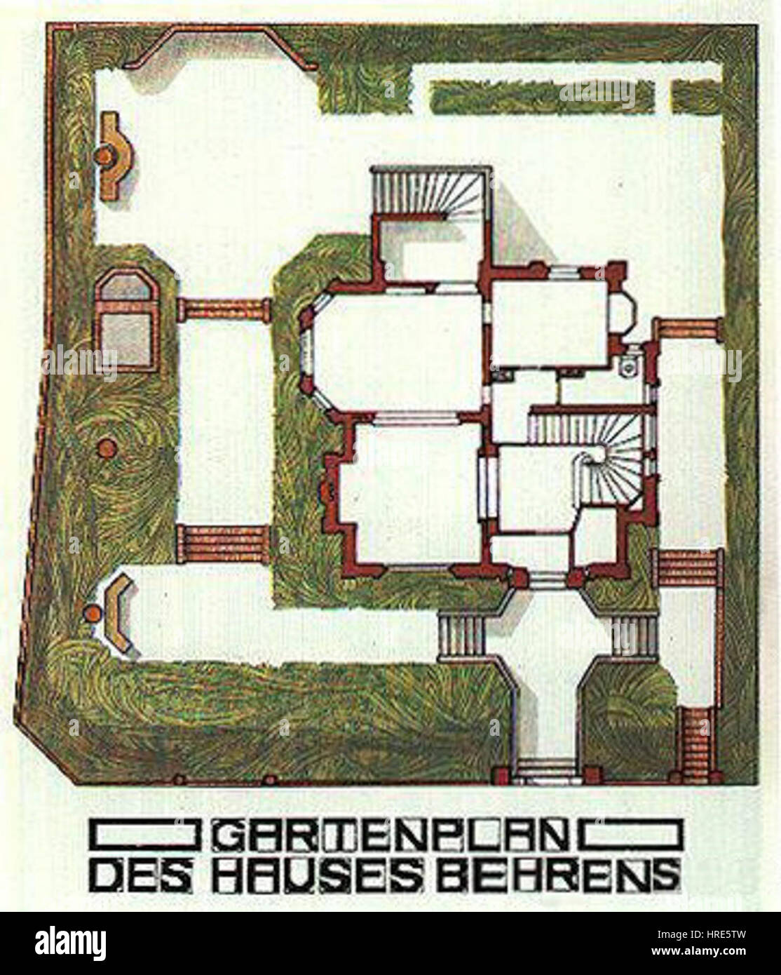 Peter Behrens, Darmstadt Haus Garten Stockfotografie Alamy