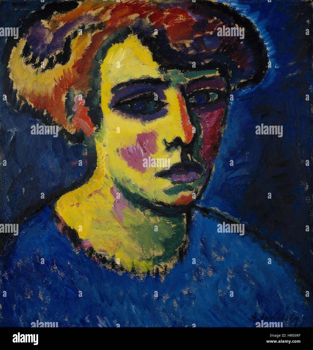 Alexej von Jawlensky - Frauenkopf (Kopf einer Frau) - Google Art Project Stockfoto