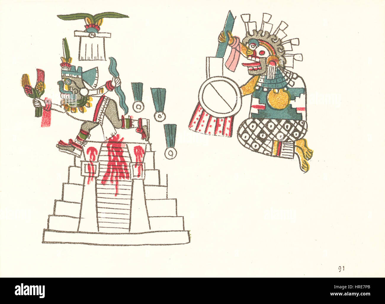 Codex Magliabechiana (Folio 91r) Stockfoto