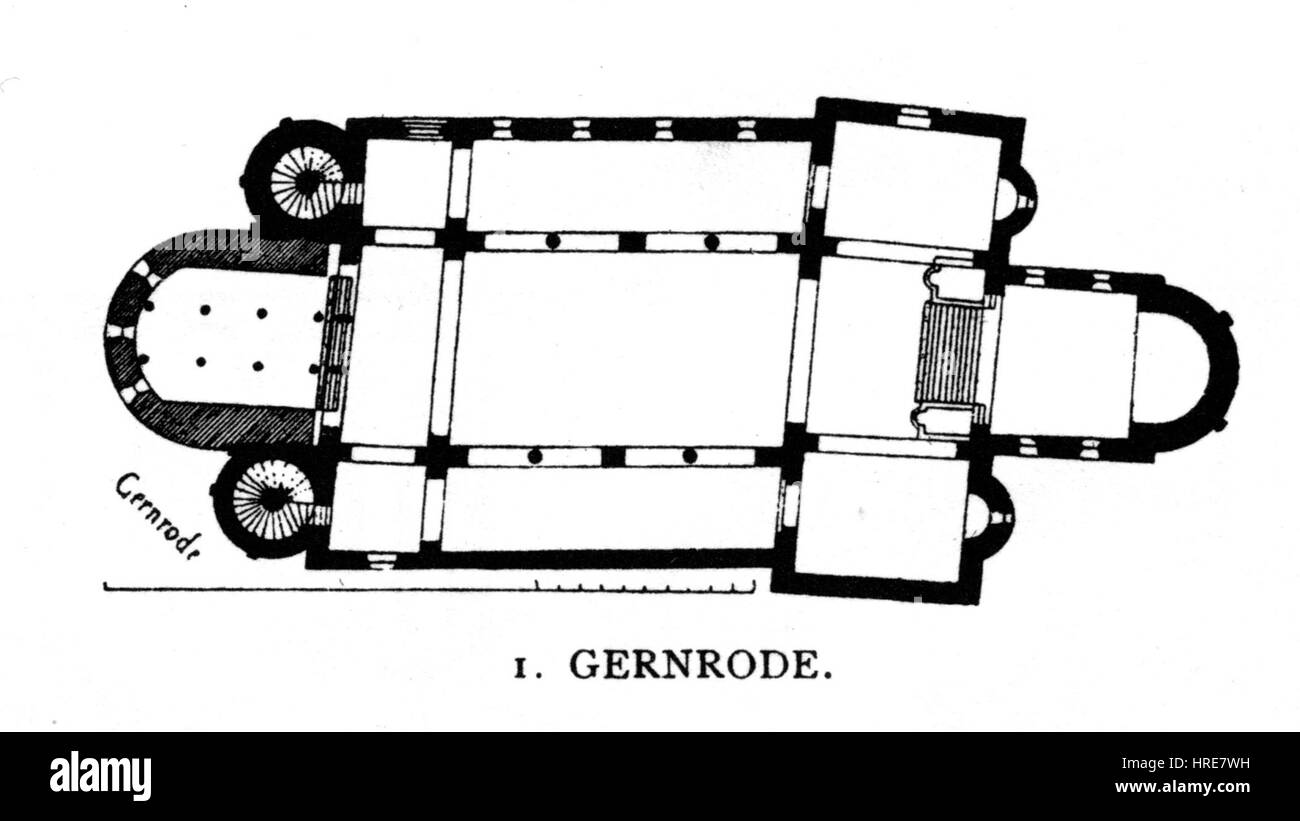 Dehio 47 Gernrode Stockfoto