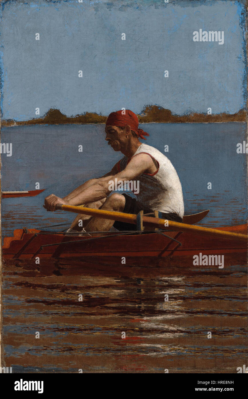 John Biglin in ein einzelner Scull Thomas Eakins Stockfoto