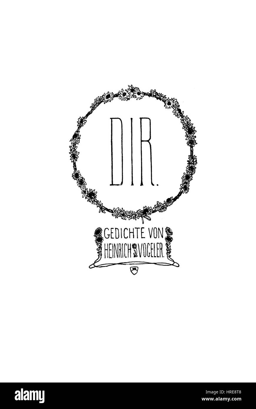 Heinrich Vogelers Werk „dir 001“ spiegelt seine Beherrschung in der Erfassung des Wesens des frühen 20. Jahrhunderts wider und konzentriert sich dabei auf Themen des sozialen Wandels und der menschlichen Emotionen. Bekannt für seine Beiträge zur deutschen Kunst, zeigen Vogelers Werke oft detaillierte Darstellungen des zeitgenössischen Lebens. Stockfoto