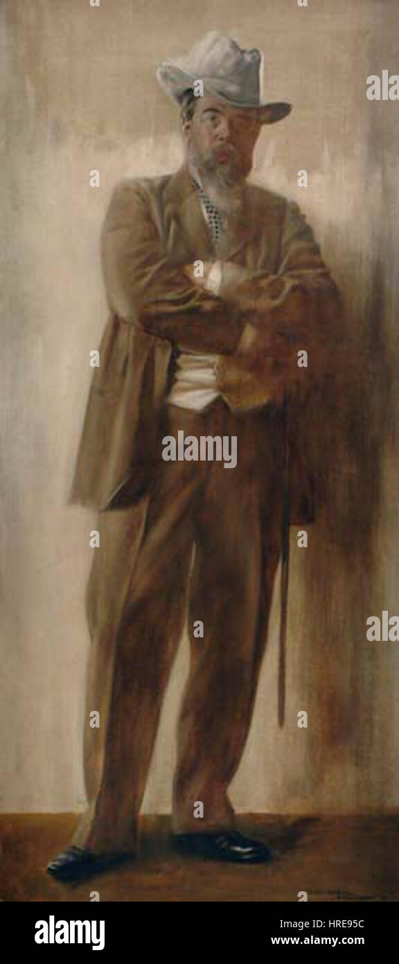 Das Porträt von Karlovszky von Attila Szemere fängt den ungarischen Politiker in einer formalen Pose ein. Das Werk unterstreicht Szemere seine würdevolle Präsenz und Rolle in der ungarischen Geschichte im 19. Jahrhundert. Stockfoto