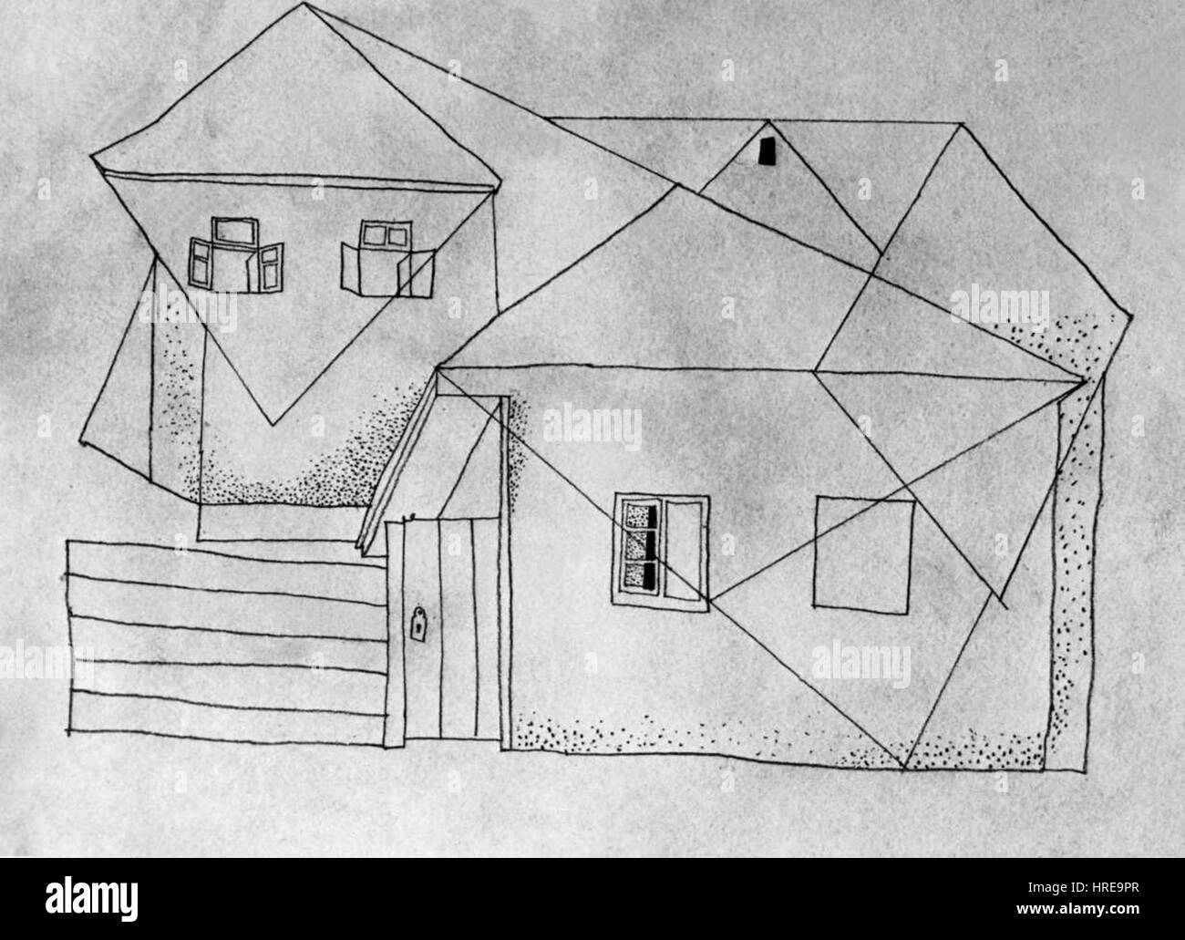 „Vajda-Wände in Szentendre“ aus dem Jahr 1936 ist ein Landschaftsgemälde, das die architektonische und natürliche Schönheit des Gebiets von Szentendre zeigt. Das Stück stellt das Zusammenspiel von städtischen und ländlichen Elementen dar, wobei der Schwerpunkt auf den Steinmauern liegt, die die Landschaft prägen. Stockfoto