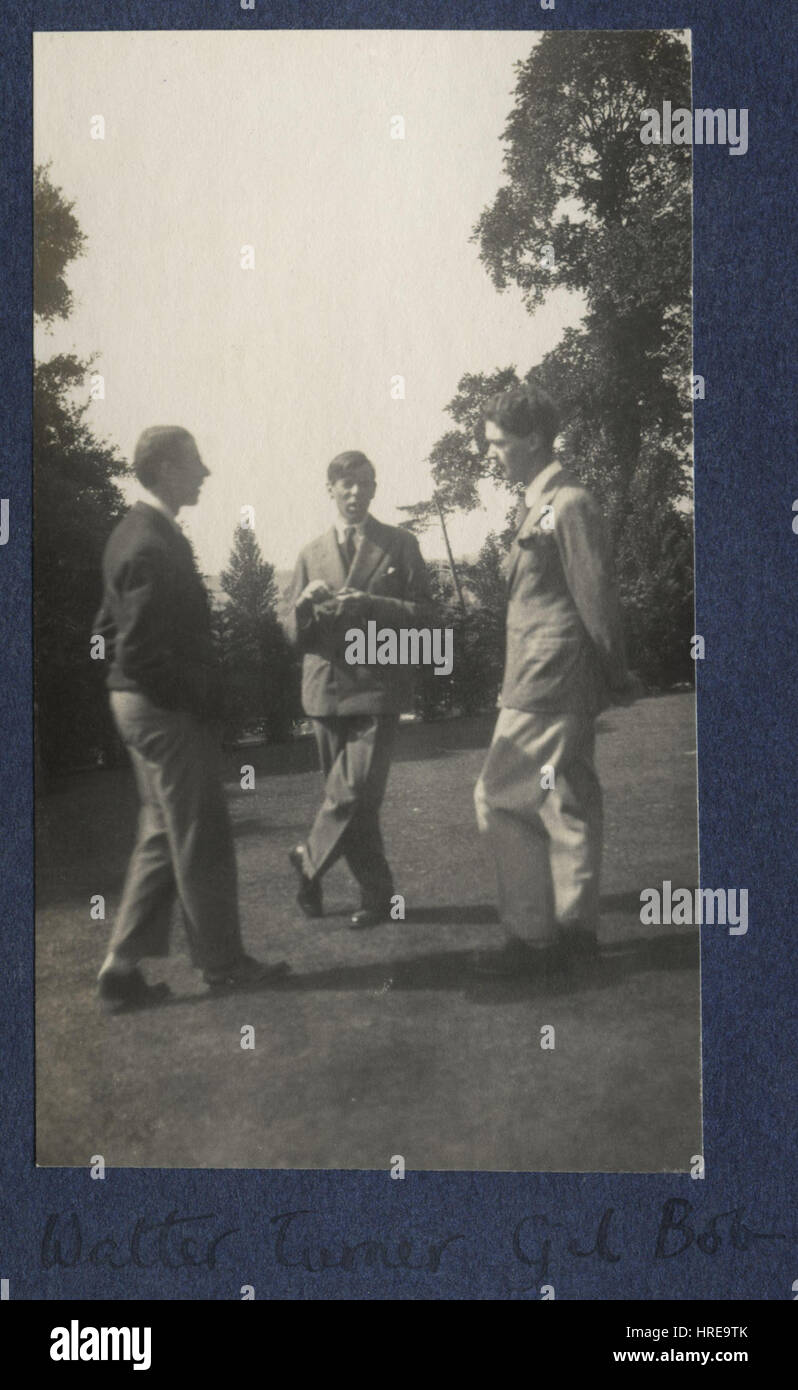 Walter James Redfern Turner, Gilbert Spencer, Hon Robert Gathorne-Hardy von Lady Carrington Morrell Stockfoto