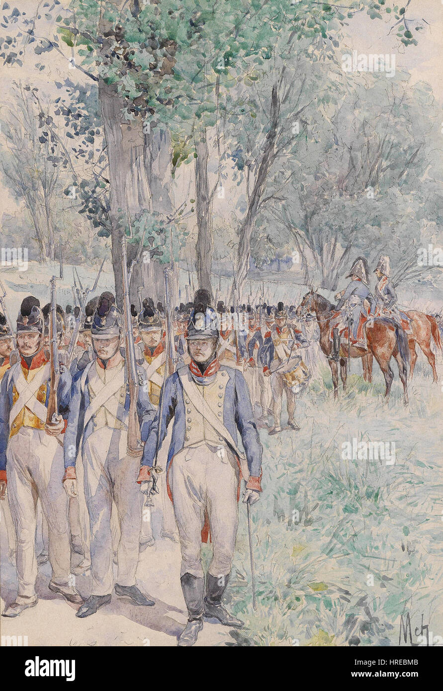 Felicien von Myrbach-Rheinfelder Marschierendes Regiment Stockfoto