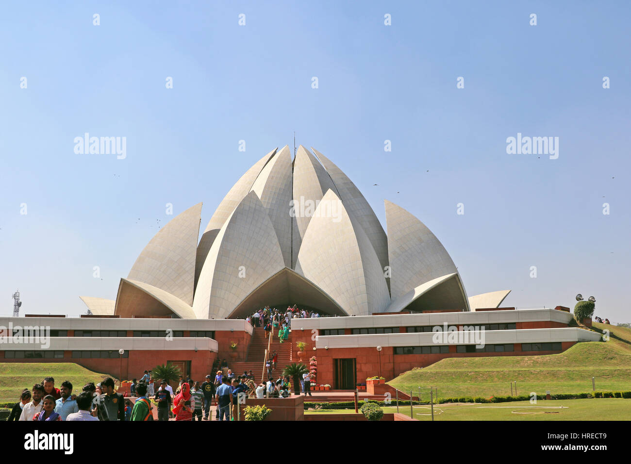 Der Lotus-Tempel, Neu-Delhi Bahai Haus der Anbetung Stockfoto