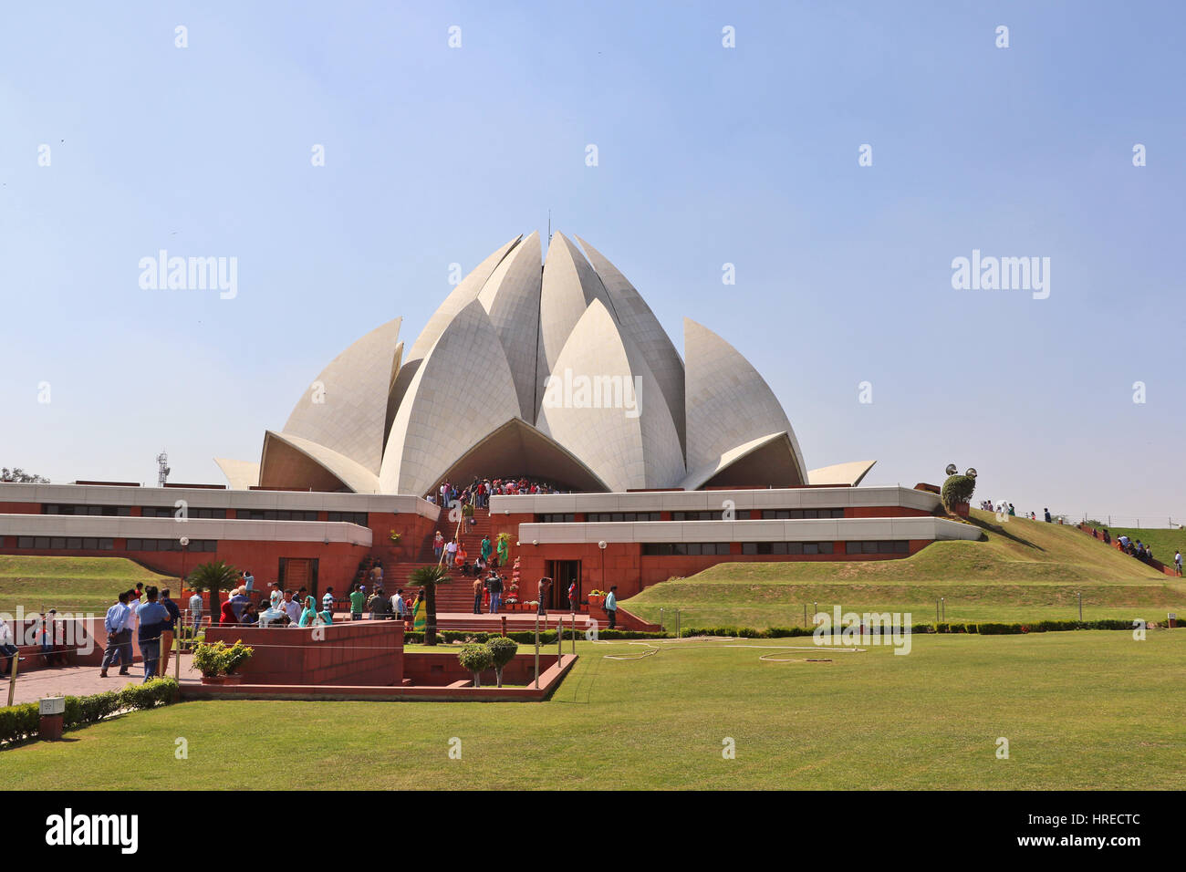 Der Lotus-Tempel, Neu-Delhi Bahai Haus der Anbetung Stockfoto