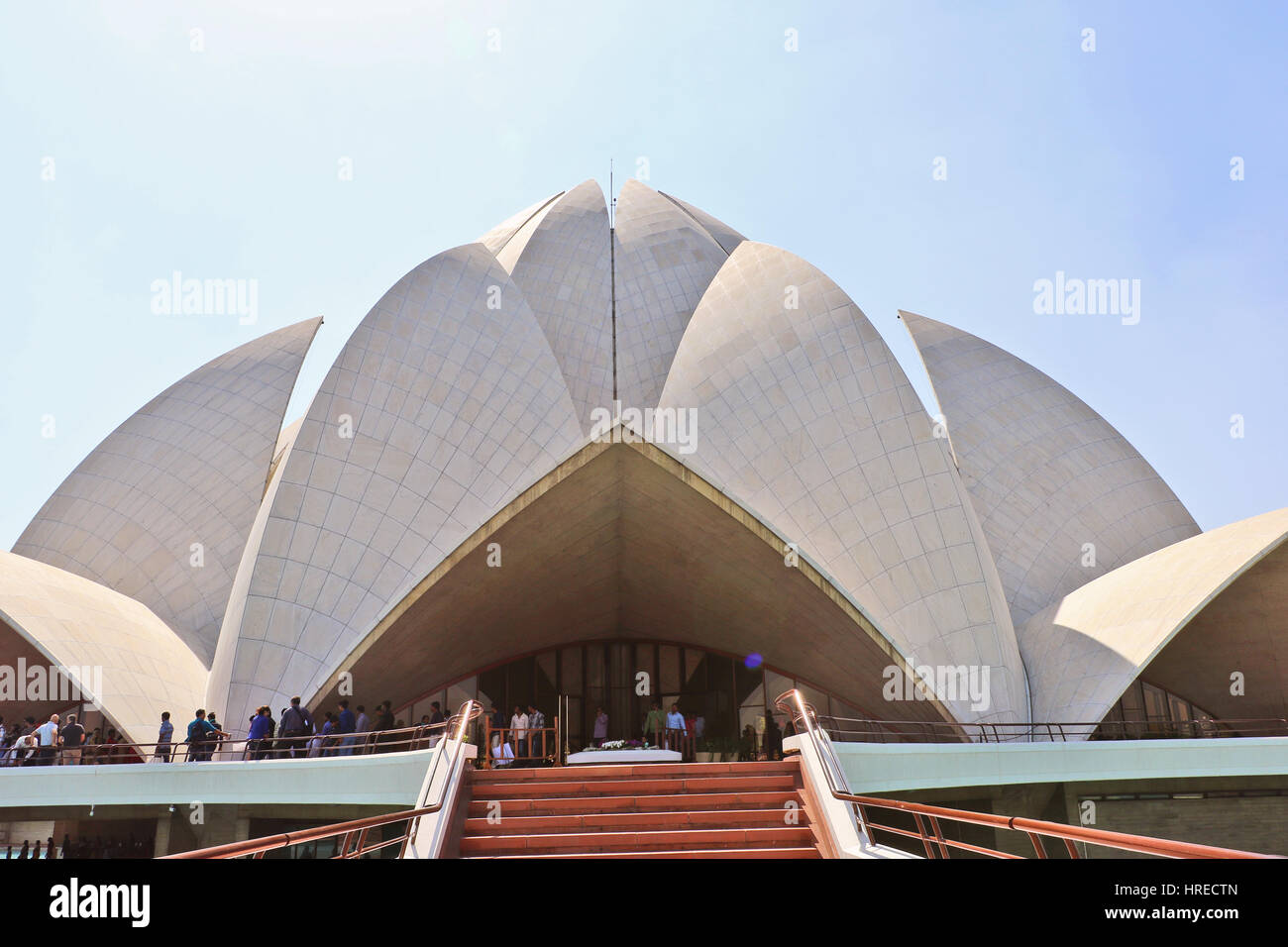 Der Lotus-Tempel, Neu-Delhi Bahai Haus der Anbetung Stockfoto