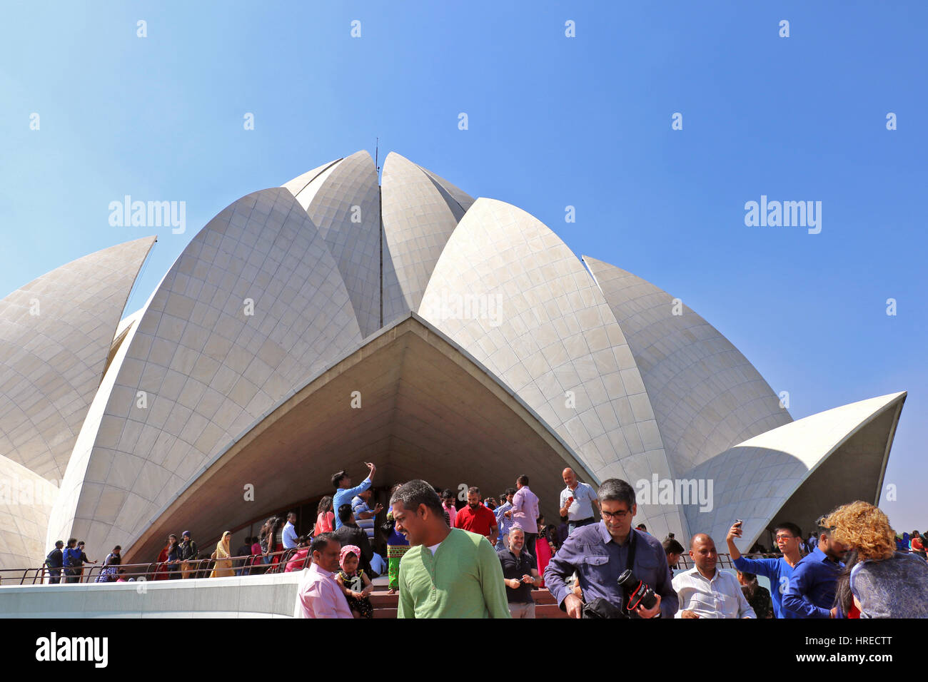 Der Lotus-Tempel, Neu-Delhi Bahai Haus der Anbetung Stockfoto