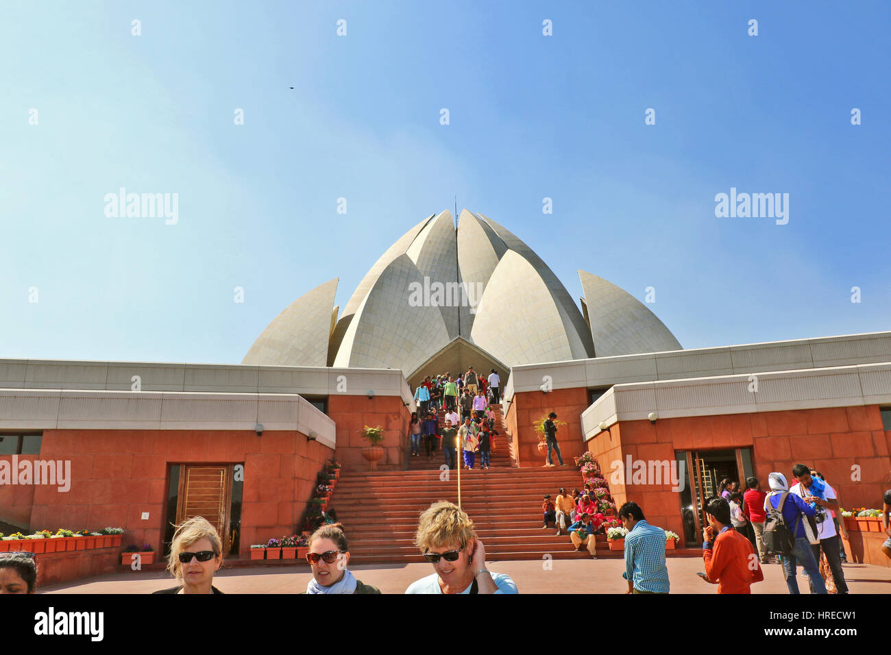 Der Lotus-Tempel, Neu-Delhi Bahai Haus der Anbetung Stockfoto