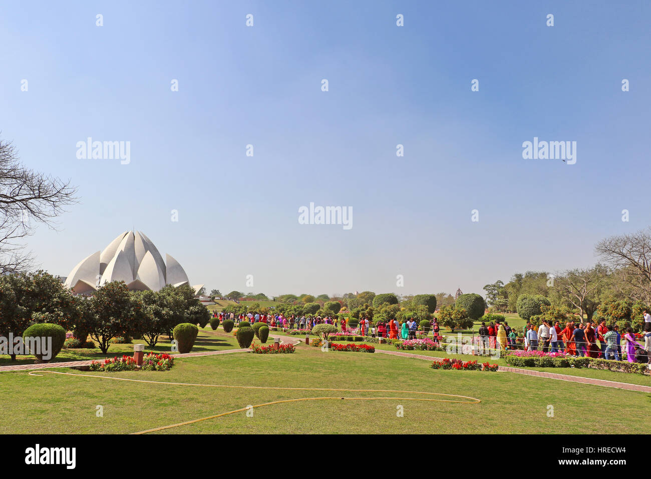 Der Lotus-Tempel, Neu-Delhi Bahai Haus der Anbetung Stockfoto