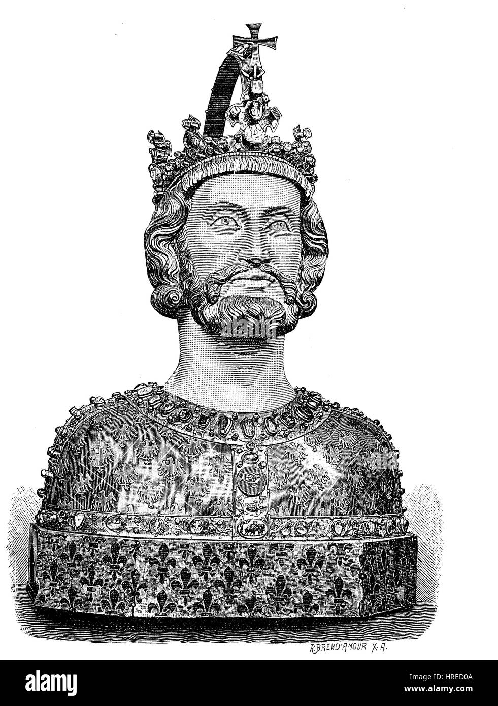 Büste von Karl der große, Karl der große, im Dom zu Aachen, Deutschland