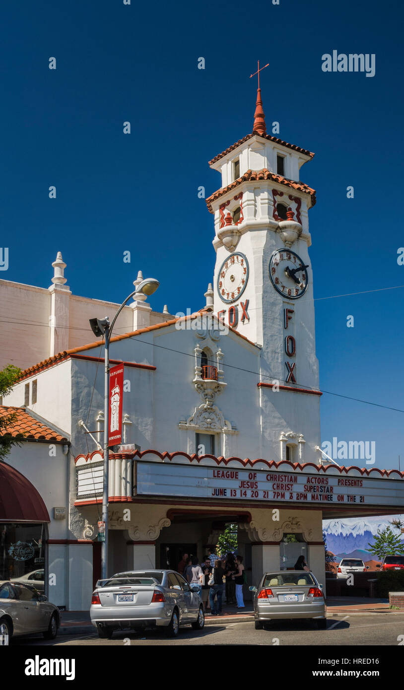 Fox Theatre am Main Street, Visalia, Kalifornien, USA Stockfoto