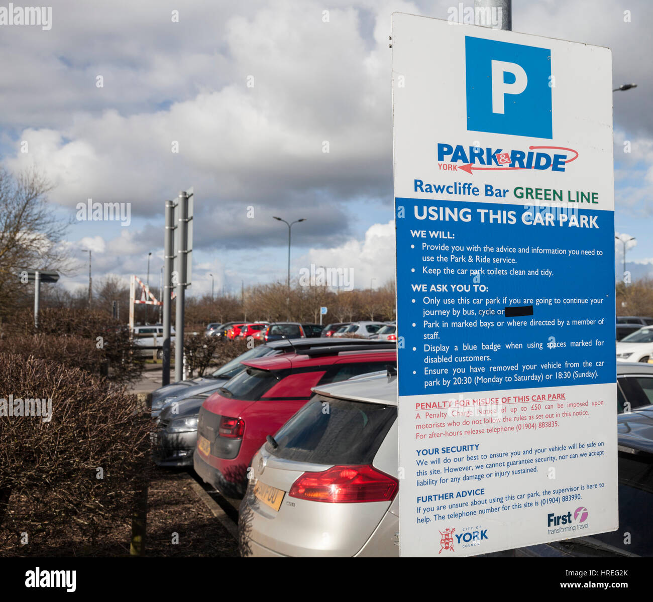 Rawcliffe Bar Park &amp; Ride, York, England, UK Stockfoto