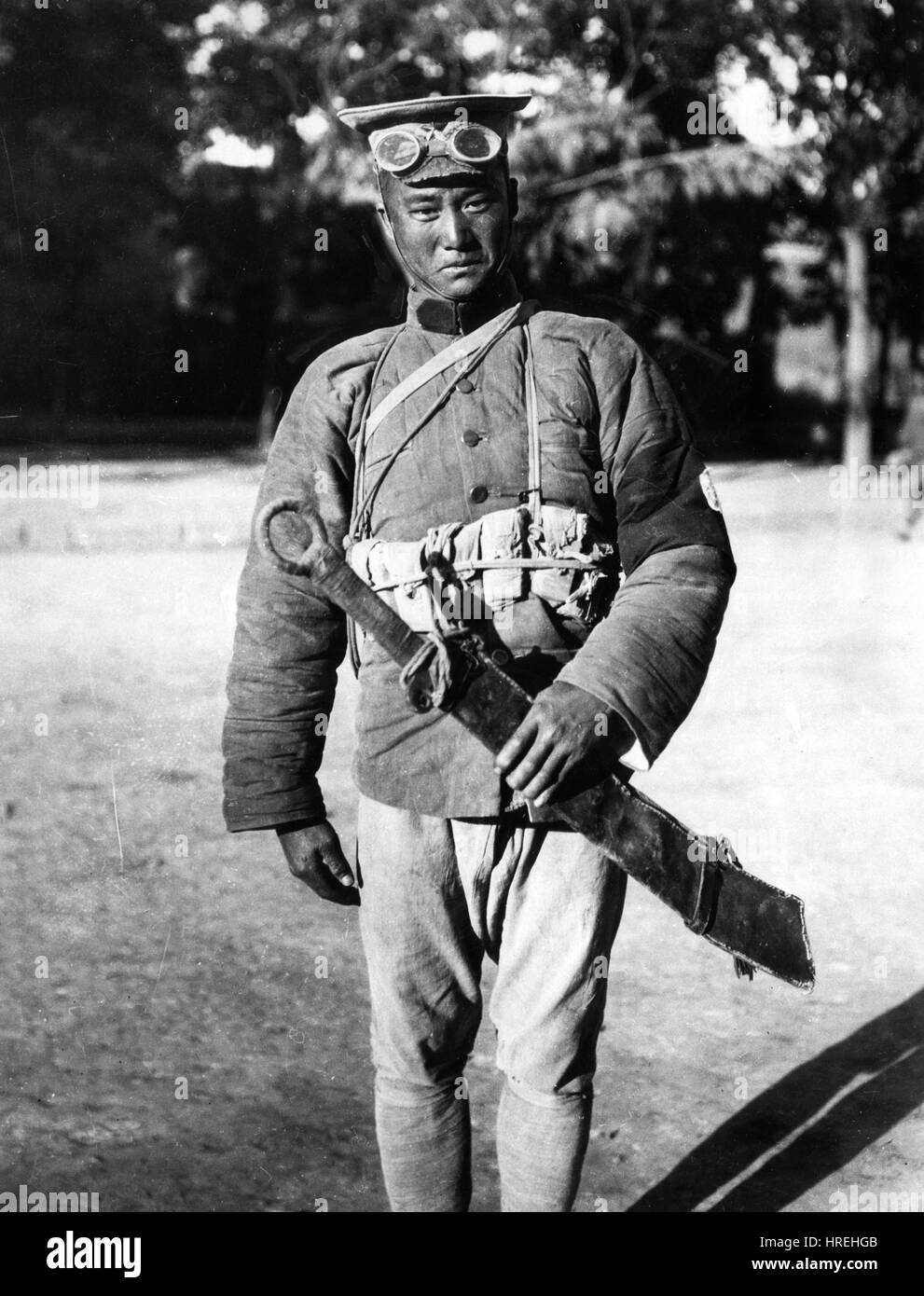 Einer der Feng Yuxiangs Soldaten in Peking, 1925 Stockfoto
