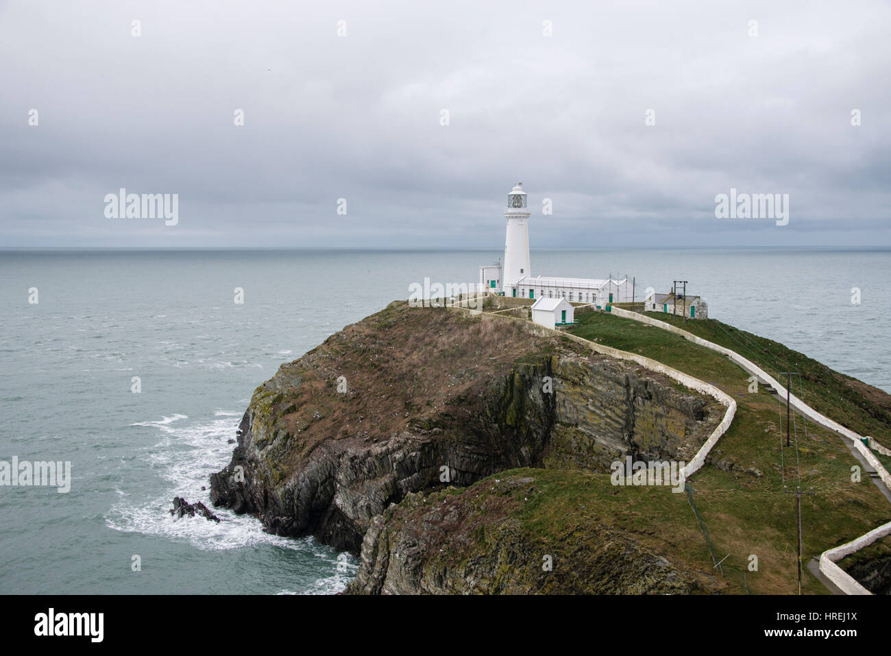 South Stack Leuchtturm Ynys Lawd in Holyhead, Anglesey Stockfoto