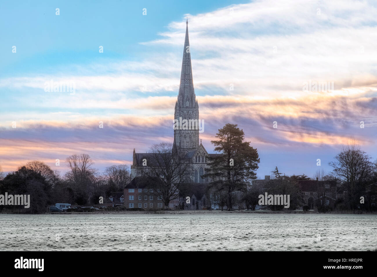 Salisbury Kathedrale, Salisbury, Wiltshire, England, Vereinigtes Königreich Stockfoto