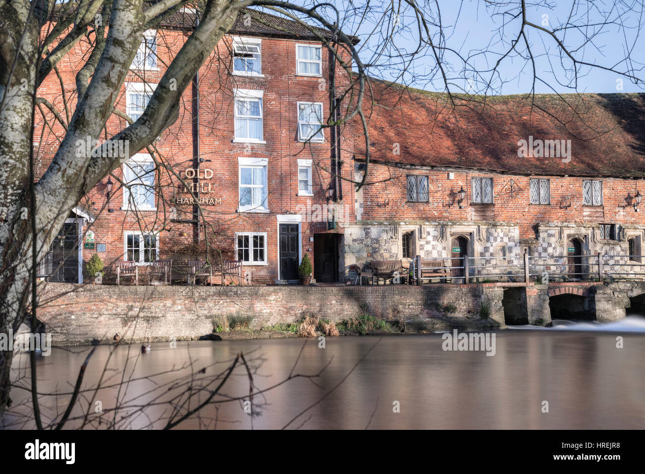 Alte Mühle Harnham, Salisbury, Wiltshire, England, Vereinigtes Königreich Stockfoto