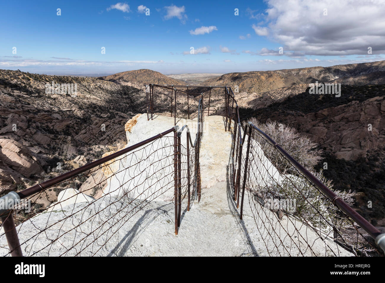 Oben auf dem Teufel Stuhl Trail im Devils Punchbowl Park in Los Angeles County California Stockfoto