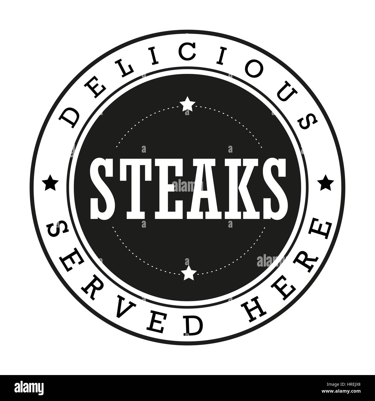 Steaks Vintage Stempel logo Stock Vektor