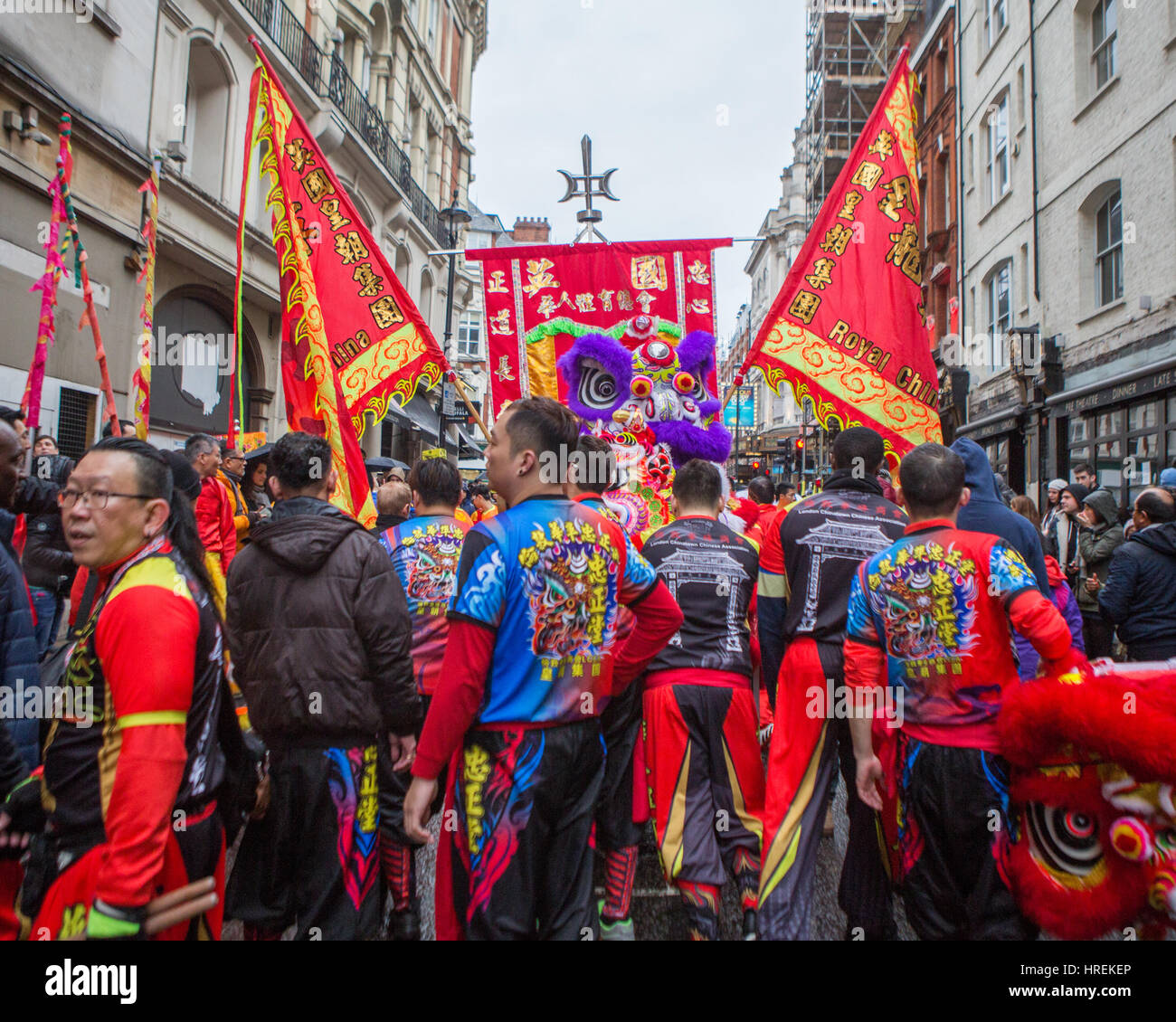 Chinesische neues Jahr-Feier in London, Jahr des Hahnes.  Mitwirkende: Atmosphäre, wo anzeigen: London, Vereinigtes Königreich bei: 29. Januar 2017 Stockfoto