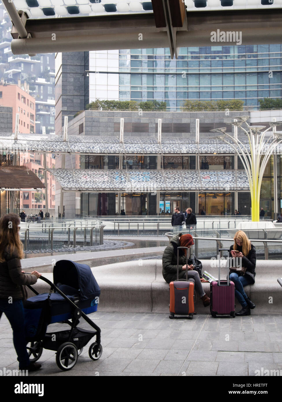 Porta Nuova Viertel während der Mailand Fashion Week Stockfoto