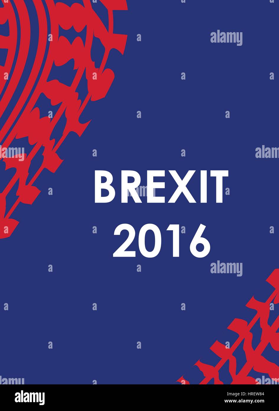 abstrakte Brexit 2016 Hintergrund mit Reifendesign Stock Vektor