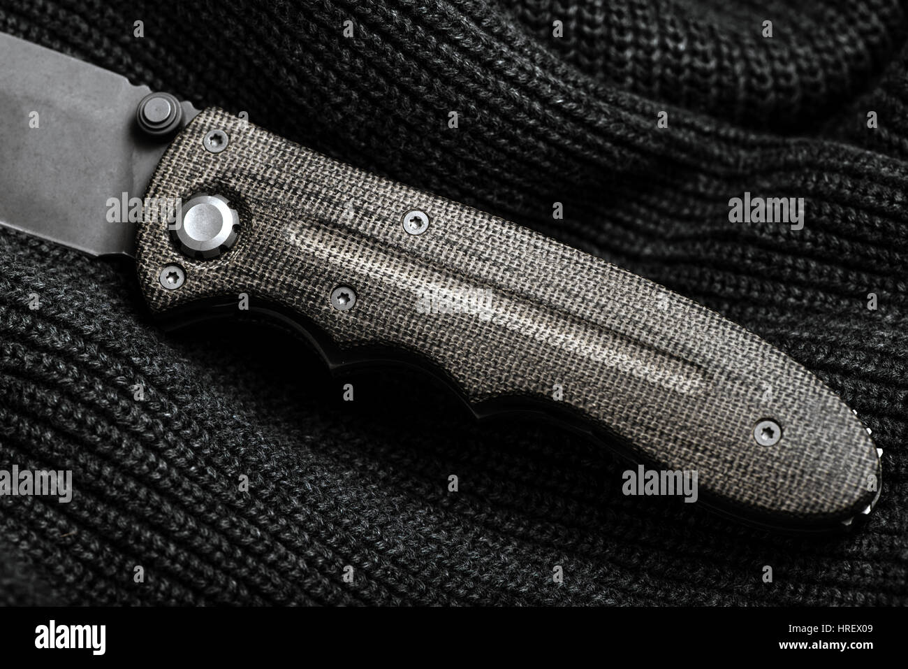 Jeden Tag tragen Messer. Edelstahl-Taschenmesser Stockfoto