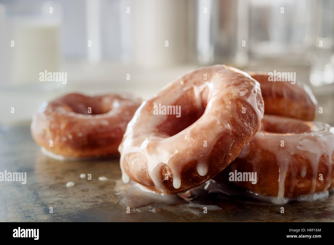 Glasierte Donuts Stockfoto