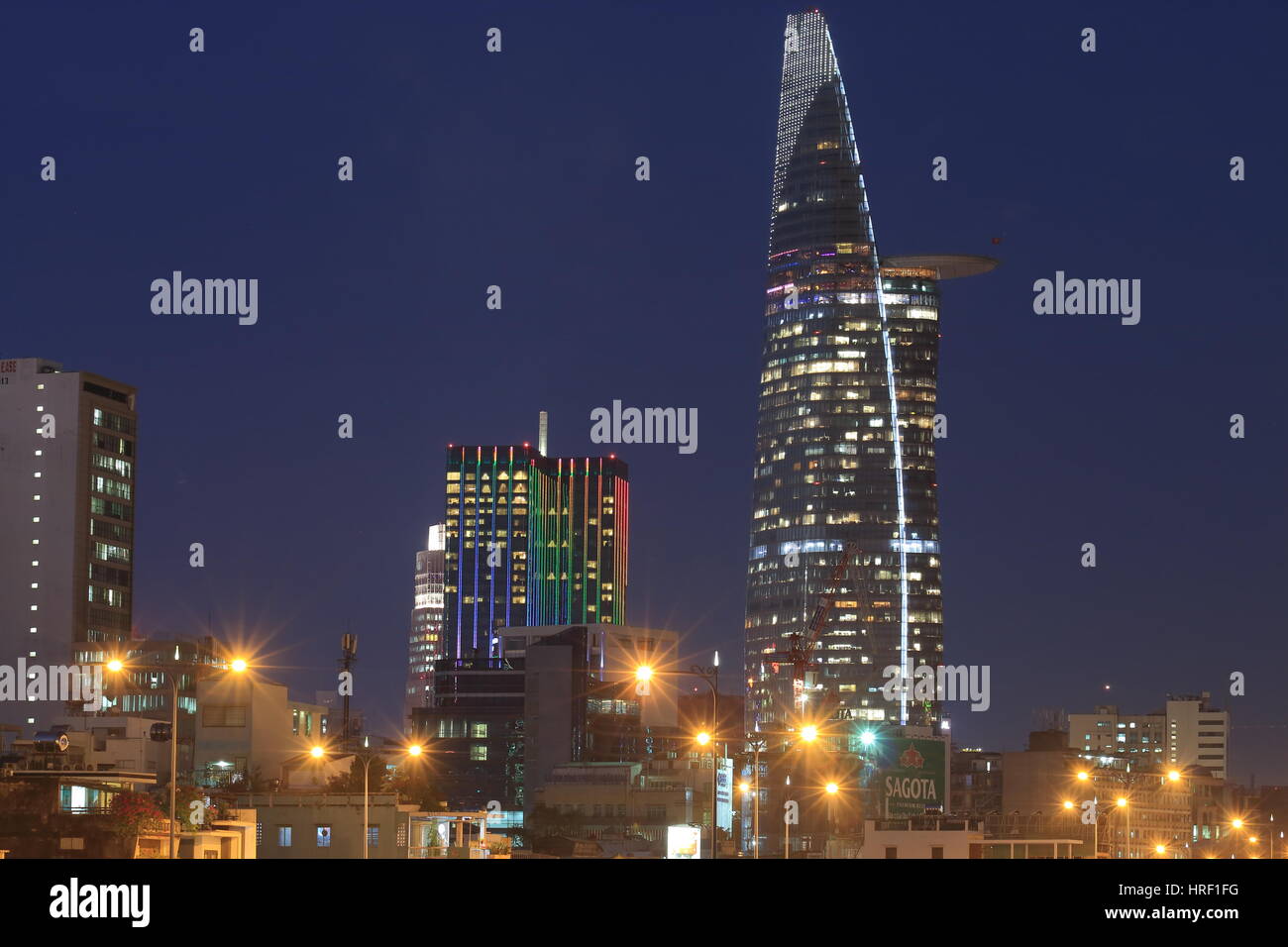 Bau-Turm in Ho-Chi-Minh-Stadt, Vietnam. Bau-Turm ist ein 68 Stockwerken 262,5 m Wolkenkratzer gebaut im Jahr 2011 Stockfoto