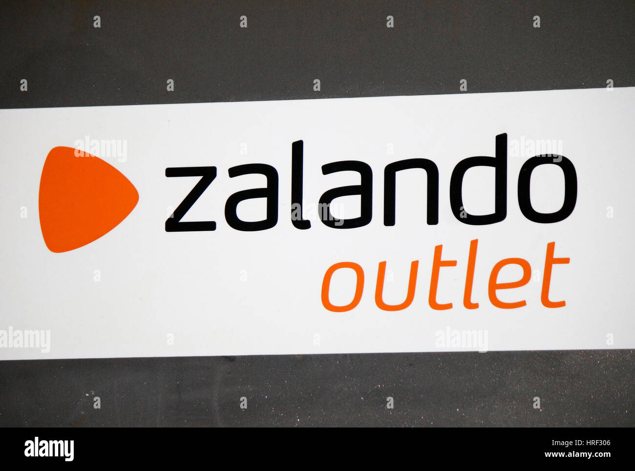 Das Logo der Marke / das Logo der Marke "Zalando", Berlin. Stockfoto