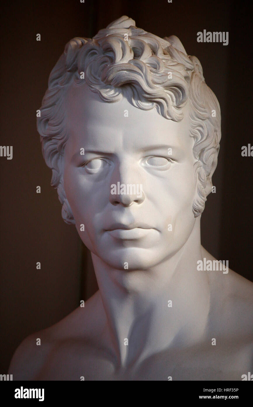 Skulptur: Karl Friedrich Schinkel, Rotes Rathaus, Berlin. Stockfoto