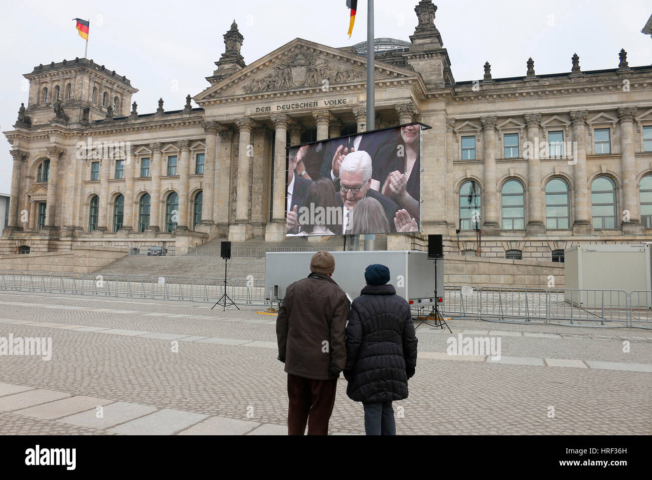 Impressionen: Bundesversammlung: Wahl des Neuen Bundespraesidenten, Reichstagsgebaeude, 12. Februar 2017, Berlin. Stockfoto