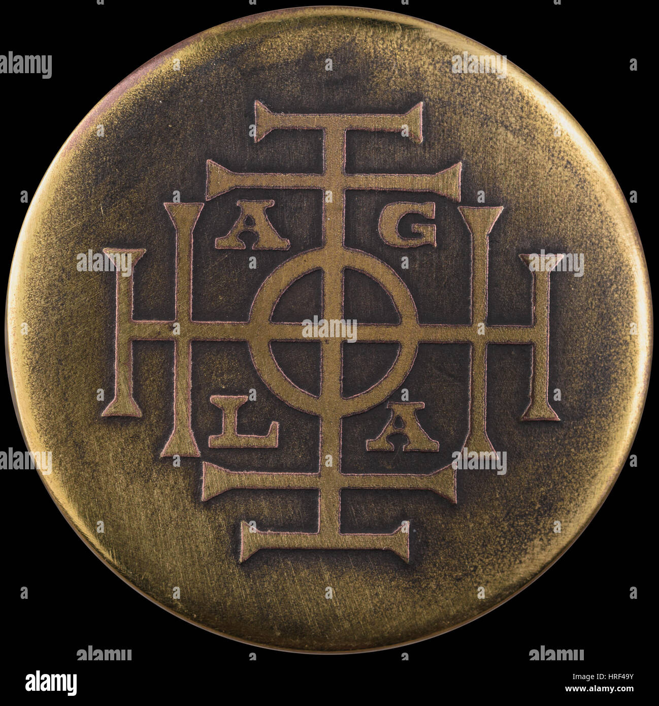 AGLA ist ein magischer Name Gottes. Tetragrammaton Stockfotografie Alamy