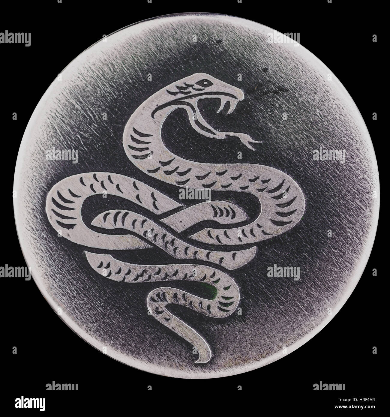 Die Schlange - ein Symbol der Weisheit und der Vitalität, der Hüter des Lebens und der Gesundheit. Stockfoto