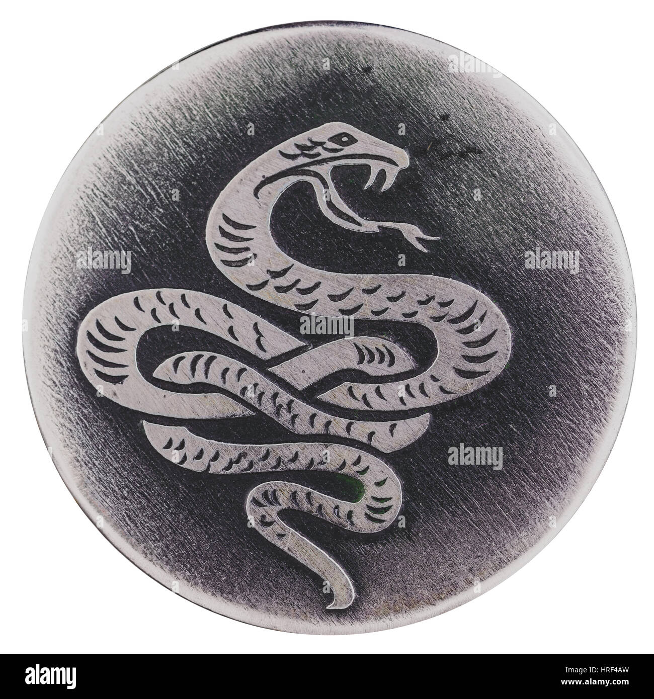 Die Schlange - ein Symbol der Weisheit und der Vitalität, der Hüter des Lebens und der Gesundheit. Stockfoto