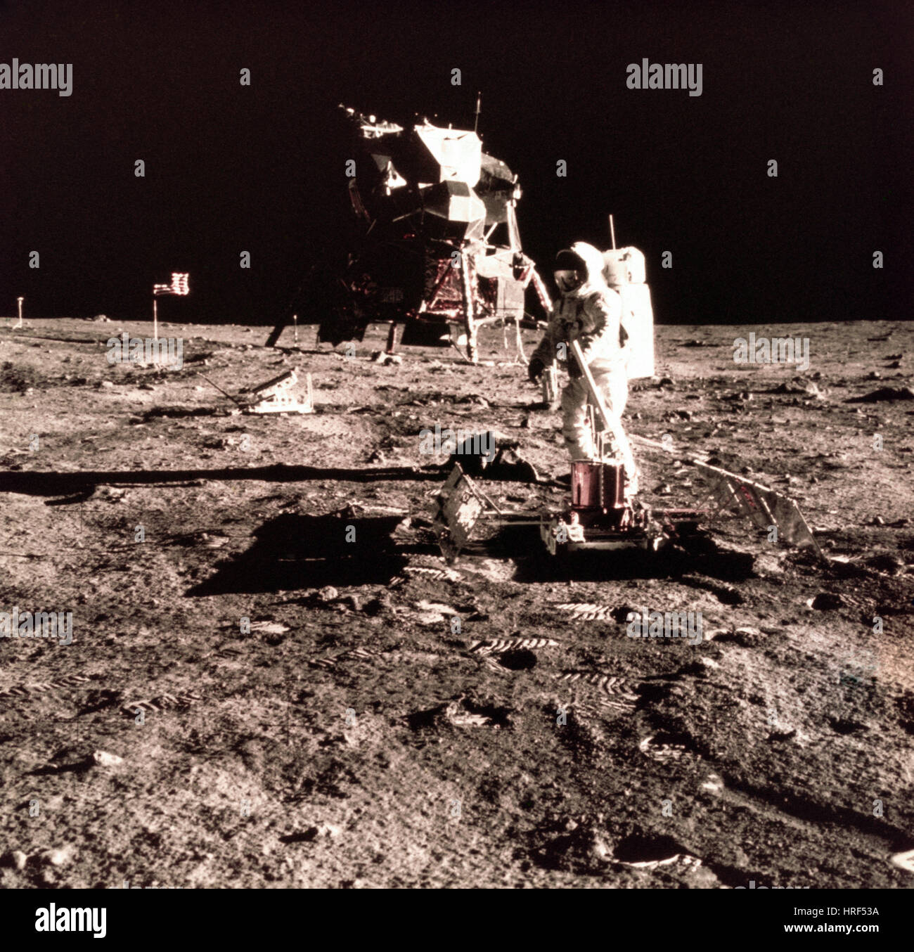 Apollo 11 Mondlandung Stockfoto