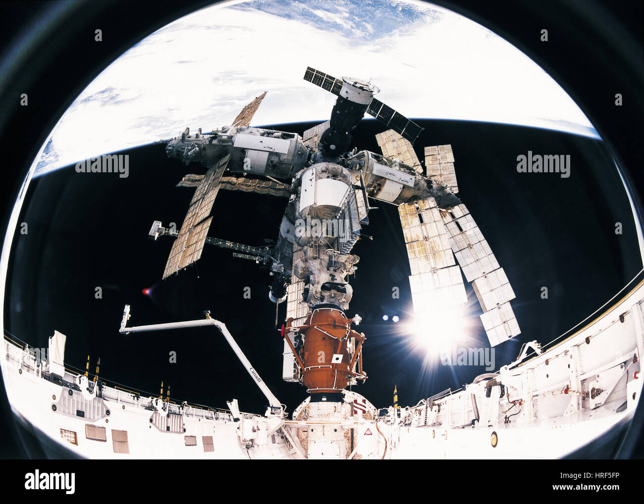 Raumstation andocken Stockfoto