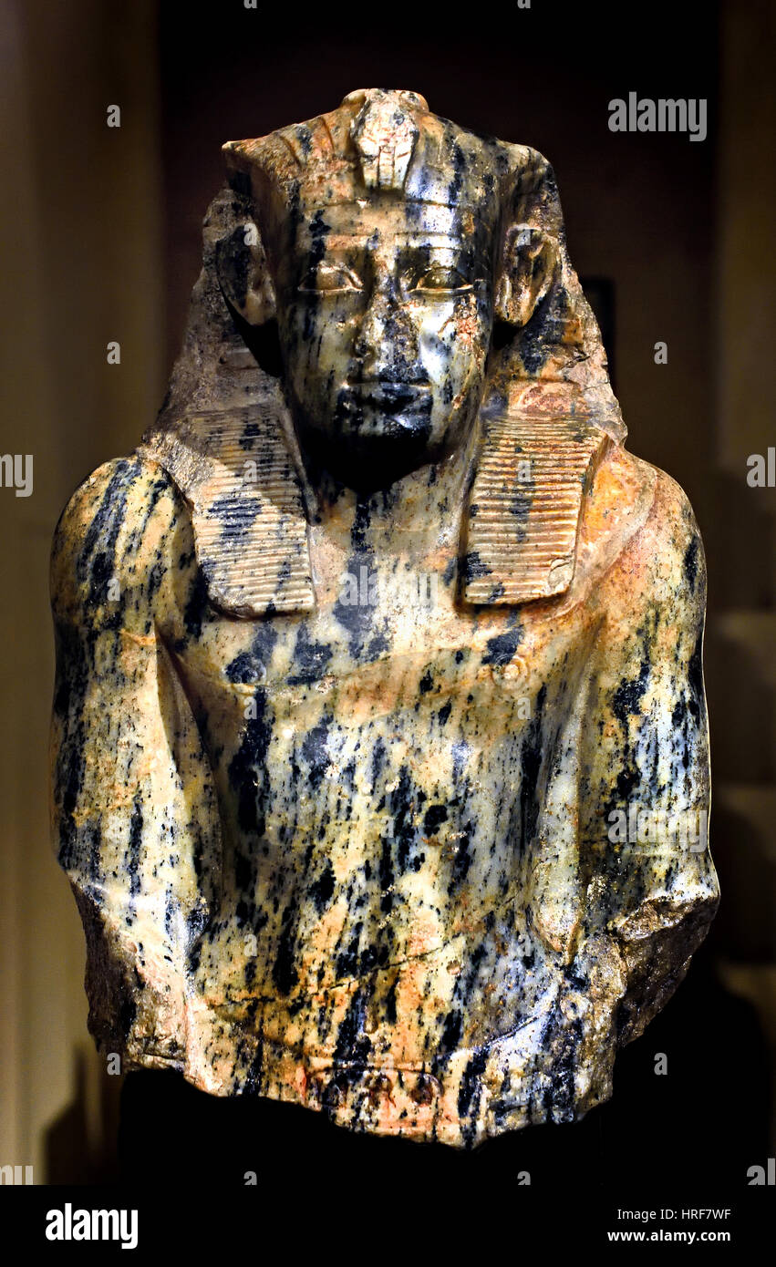 Oberen Teil des Knie Abbildung Sesostris I.Memphis (Ägypten / unteren Ägypten) Stein 48 x 27,5 x 17,5 cm Stockfoto