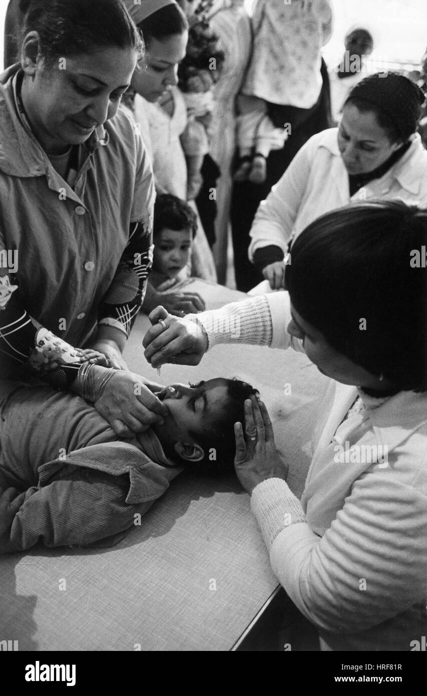 Polio-Impfung Stockfoto