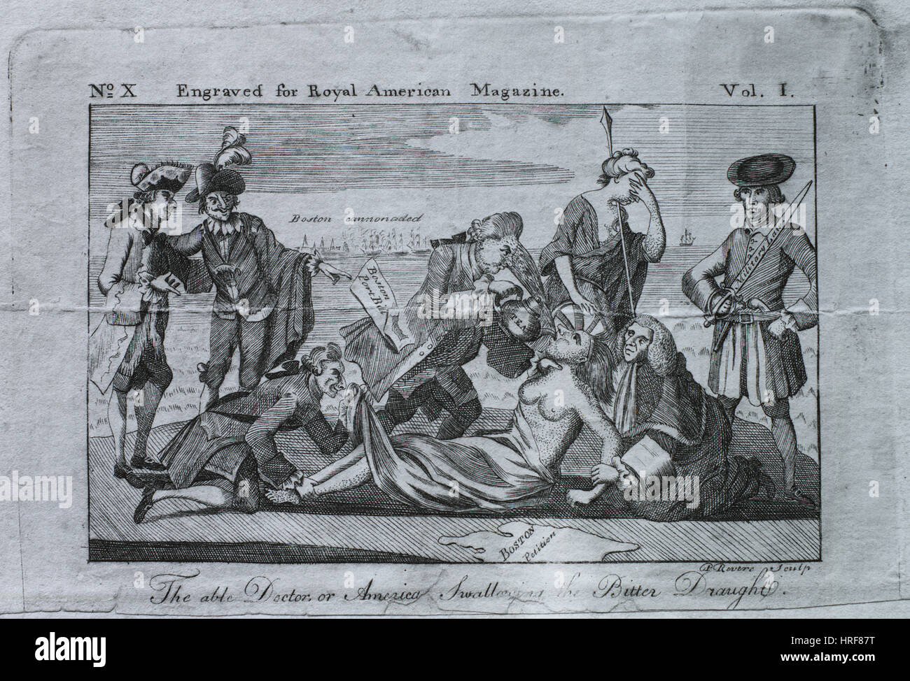 18. Jahrhundert politische Satire Stockfoto