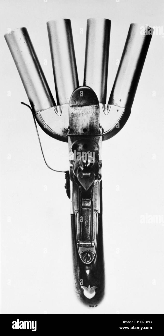 Vier-Zylinder-Pistole Stockfoto