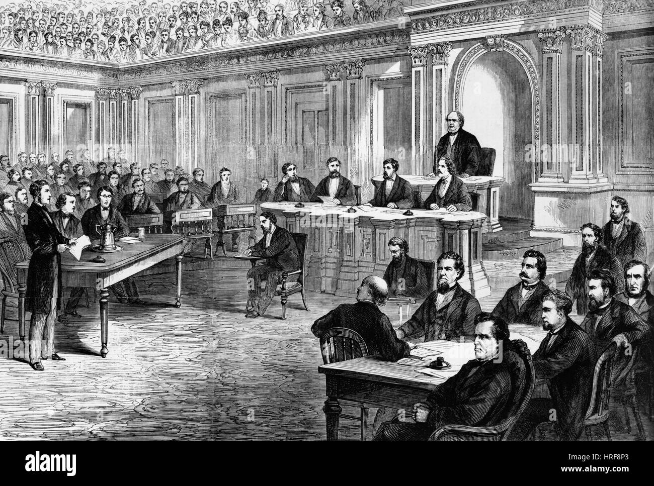 Amtsenthebung Trial, 1868 Stockfoto