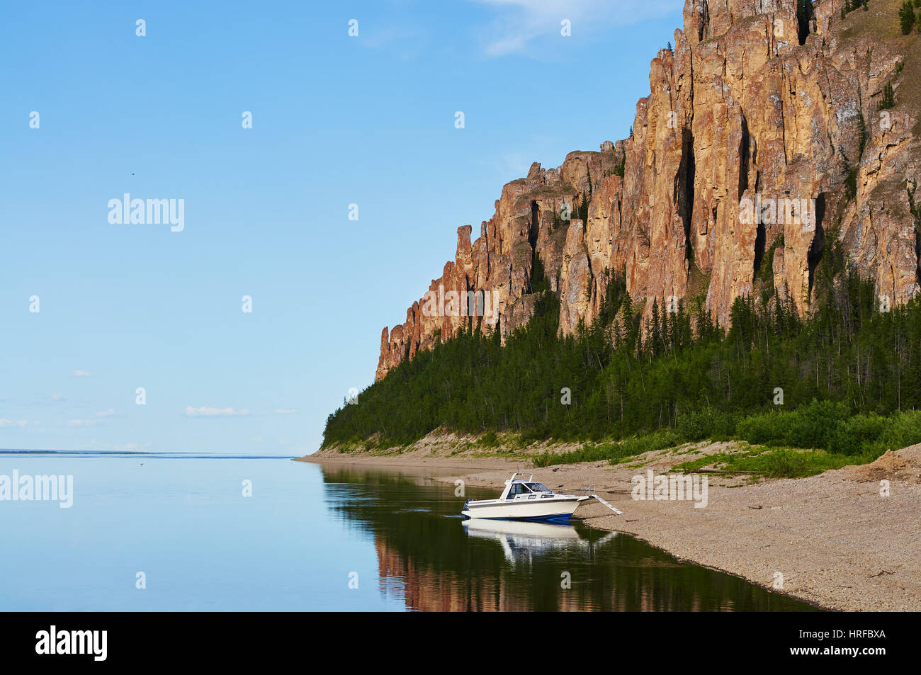 Lena-Säulen-Nationalpark - UNESCO Weltnaturerbe Russlands platziert in der Republik Sacha (Jakutien), Sibirien Stockfoto