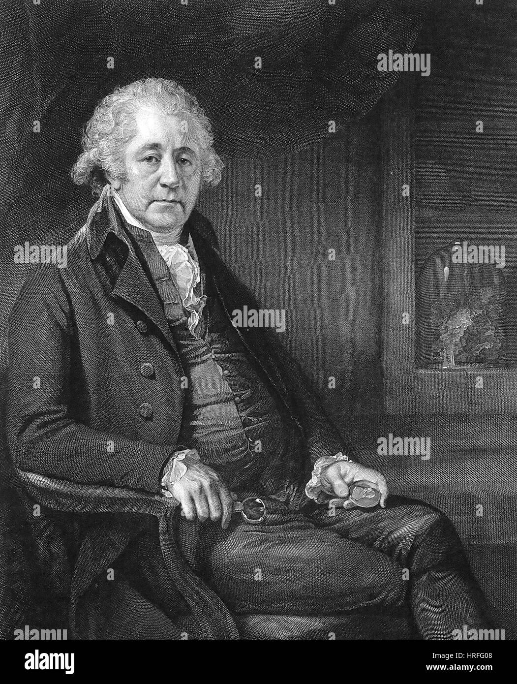 MATTHEW BOULTON (1728-1809) englischen industriellen Partner von James Watt in einem Kupferstich 1821 Stockfoto