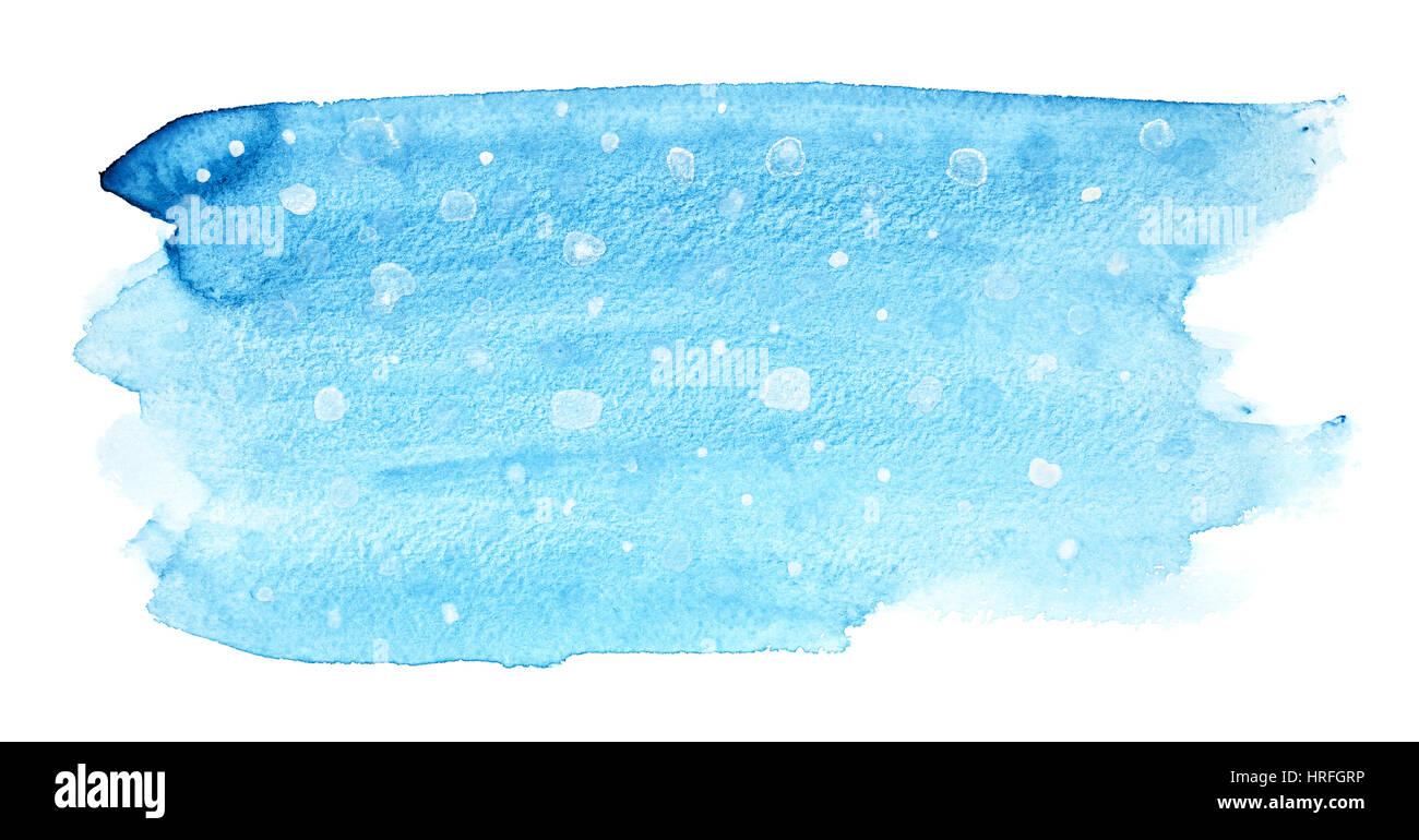 Blaue Winter Aquarell Hintergrund Stockfoto