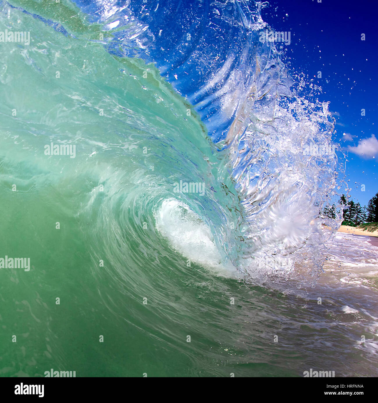 Absturz Welle auf einer Sydney Strand Australien Stockfoto